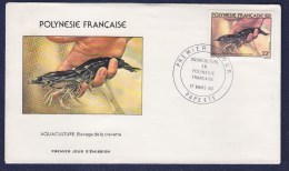 FRANCE. TIMBRE. POLYNESIE FRANCAISE  COLONIE DOM TOM FDC FLEUR DE COIN - FDC