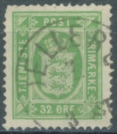 DENMARK  - USED/OBLIT.  - 1875 - Yv 10 SECOND CHOICE ONE TEETH LEFT AT THE UPPER LEFT PERF 14 X 13 1/2 -  Lot 11059 - Service