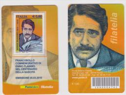 2010 - ITALIA -   TESSERA  FILATELICA   "CENTENARIO DELLA NASCITA DI ENNIO FLAIANO" - Philatelistische Karten