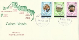 Caicos Islands 1981 Royal Weeding, Postmarked South Caicos, FDC - Turks & Caicos (I. Turques Et Caïques)
