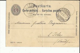 Carte Entier Postaux Affranchissement Mecanique De Lausanne - Adressé A  Mr Gustave Bugnon A L'Isle  Vaud Voir Scan - Postage Meters