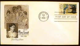 ETATS UNIS, PEINTURE, Mary CASSATT. PA 55. Fdc , Premier Jour. 24/06/1968 - Otros & Sin Clasificación