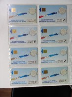 RARE : LOT DE 8 CORDONS BLEU 4 DE 120U ET 4 DE 50U VARIETE COULEUR RECTO VERSO ET NUMEROTATION - Fehldrucke