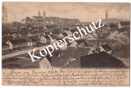 Gruss Aus Freising 1899, Bahnpoststempel   (z1530) - Freising