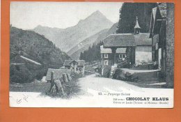 Usines Au LOCLE Et MORTEAU - Editeurs : CHOCOLATKLAUS - Paysage Suisse (publicité) - Le Locle