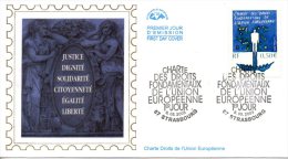 FRANCE. N°3555 De 2003 Sur Enveloppe 1er Jour (FDC). Charte Des Droits Fondamentaux De L'Union Européenne. - EU-Organe