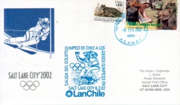 Vol Spécial LanChile Santiago Salt Lake City - 06/02/02 - équipe Olympique Chili - Inverno2002: Salt Lake City