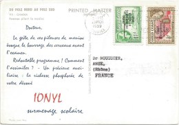 Ghana 1959 Accra Advertisement Ionyl Drugs Special Viewcard To France - Apotheek