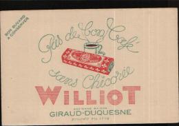 BUVARD PUBLICITAIRE DE LA CHICOREE WILLIOT - GIRAUD DUQUESNE - PORT 1,30 EURO - Café & Té