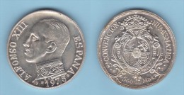 ALFONSO XIII  Medalla  "8ª CONVENCIÓN NUMISMÁTICA"  1.975  BARCELONA  PLATA/SILVER  SC/UNC  DL-11.161 - Sonstige & Ohne Zuordnung