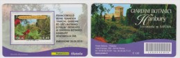 2010 - ITALIA -   TESSERA  FILATELICA   "GIARDINI BOTANICI HAMBURY VENTIMIGLIA" - Cartes Philatéliques