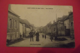 Cp  Saint Aubin En Bray Rue Centrale Tampon Corps D'armee Compagnie D'equipage De Pont - Sainte-Geneviève