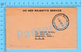 Suva Fiji ( On Her Majesty´s Service Cover Suva Fiji To Amesbury Mass. USA Postmaster Suva )  Recto/Verso - Fiji (...-1970)