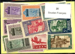 25 Timbres Soudan Francais - Other & Unclassified