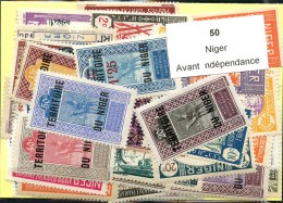 50 Timbres Niger Avant Indépendance - Autres & Non Classés