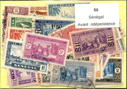 50 Timbres Sénégal Avant Independance - Autres & Non Classés