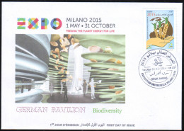 ARGELIA 2014 FDC  FDC Expo Milan 2015 Milano Universal Expo - Biodiversity Italia Italy Exposition Food Germany - 2015 – Milan (Italie)