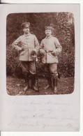 Carte Photo Militaire Allemand Deux Bons Alsaciens Servant Malgrès Eux Le Roi De Prusse (Preussen) Guerre1914-1918 - Poland