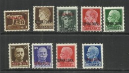 MONTENEGRO 1941 ITALIA REGNO IMPERIALE SOPRASTAMPATA ITALY OVERPRINTED SERIE COMPLETA COMPLETE SET MNH - Montenegro