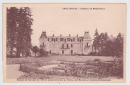 (RECTO / VERSO) ANSE EN 1939 - LE CHATEAU DE MESSIMIEUX - FORMAT CPA - F.M. - Anse