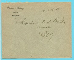 Brief Met Naamstempel PORT PAYE ARLON (noodstempel) - Foruna (1919)