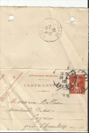 Carte Lettre Petit Format De Exp: Mr  Depery A Chambery 73 Adressé A  Mr Bollon Bois A Cognin 73 - Cartes-lettres