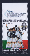 2013 SAN MARINO "JUVENTUS CAMPIONE D´ITALIA 2012/2013" SINGOLO ANNULLO PRIMO GIORNO - Oblitérés