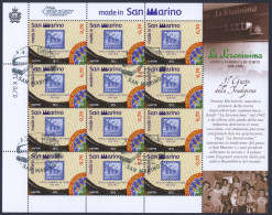 2013 SAN MARINO "MADE IN SAN MARINO: LA SERENISSIMA SPA" MINIFOGLIO ANNULLO PRIMO GIONO - Gebraucht