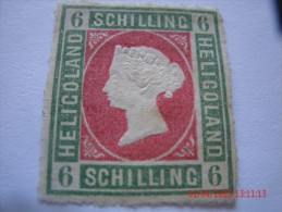 HELIGOLAND, MICHEL# 4, 6 S , GRAY GREEN & ROSE, MINT NG - Helgoland