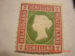 HELIGOLAND, MICHEL# 3, 2 S ,  ROSE & PALE GREEN, MINT OGH - Helgoland