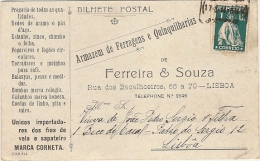 Portugal & Bilhete Postal, Lisboa 1914 (136) - Storia Postale