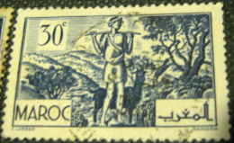 Morocco 1939 Shepherd And Trees 30c - Used - Oblitérés