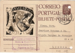 Portugal & Bilhete Postal, Conheça Sua Terra: Aveiro, Figueira Da Foz , Lisboa 1948 (142) - Storia Postale