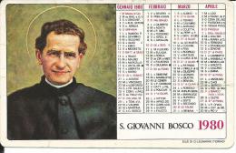 CAL184 - CALENDARIETTO 1980 - S. GIOVANNI BOSCO - Kleinformat : 1971-80