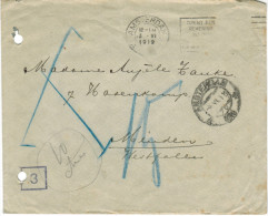 OLANDA - NEDERLAND - PAYS BAS - 1919 - Without Stamp - Postage Due, Tax - Viaggiata Da Amsterdam Per Minden, Germany - Storia Postale