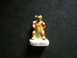 Fève De La Série Animaux En Voie De Disparition - L'Ours Grizzly - Tiere