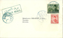Airmail Brief   Alexandria - Thun           1949 - Covers & Documents