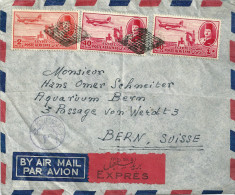 Airmail Express Brief   Heliopolis - Bern           1948 - Lettres & Documents