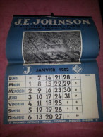 Calendrier 1952 J.E JOHNSON Paris Ile St Denis Atelier 93 Fougères 35 Graulhet 81 Bordeaux 33  ISSOUDUN 36 Indre Berry - Grossformat : 1941-60