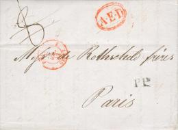 1843 - Lettre Avec Ornement écrite En Français De St Petersbourg  Pour Messieurs De Rothschild à Destination De Paris - ...-1857 Vorphilatelie