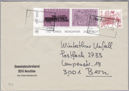 Heimat BE OBERDIESSBACH 1966-06-08 Bahnstation Stempel Brief Nach Bern - Chemins De Fer