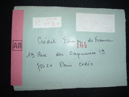 DEVANT LR AR VIGNETTE PR à 12 20 Du 27 IV 81 93-SEVRAN SEINE ST DENIS (93 SEINE SAINT DENIS) - Lettres & Documents