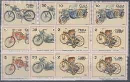 1985.13- * CUBA 1985. MNH. HISTORIA DE LA MOTOCLETA. MOTORCICLE. DAIMLER. BLOCK OF 4. COMPLETE SET. - Nuovi
