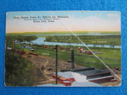 Three States, Iowa, South Dakota And Nebraska, Showing Sioux And Missouri Rivers, Sioux City, Iowa. - Sioux City