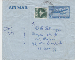 INDIA MAP STAMP, PLANE, AIR MAIL COVER STATIONERY, ENTIER POSTAUX, 1965, INDIA - Airmail