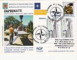 ROMANIAN ARMED FORCES IN NATO, PC STATIONERY, ENTIER POSTAUX, 2002, ROMANIA - OTAN