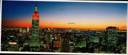 New York Panoramic Postcard, Empire State Building Sunset - Panoramic Views