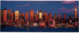 New York Panoramic Postcard, Midtown Skyline And Hudson River - Panoramic Views