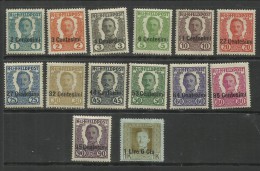 OCCUPAZIONE AUSTRIACA 1918 NON EMESSI SERIE COMPLETA COMPLETE SET NOT ISSUE MNH - Occ. Autrichienne