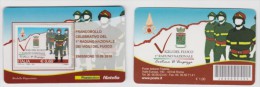 2010 - ITALIA -   TESSERA  FILATELICA   "1° RADUNO NAZIONALE DEI VIGILI DEL FUOCO" - Cartes Philatéliques